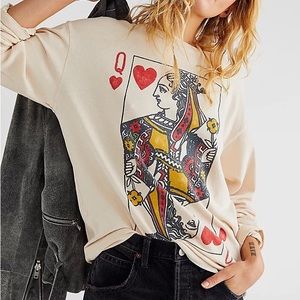 Free People Queen Of Hearts Long Sleeve NWT